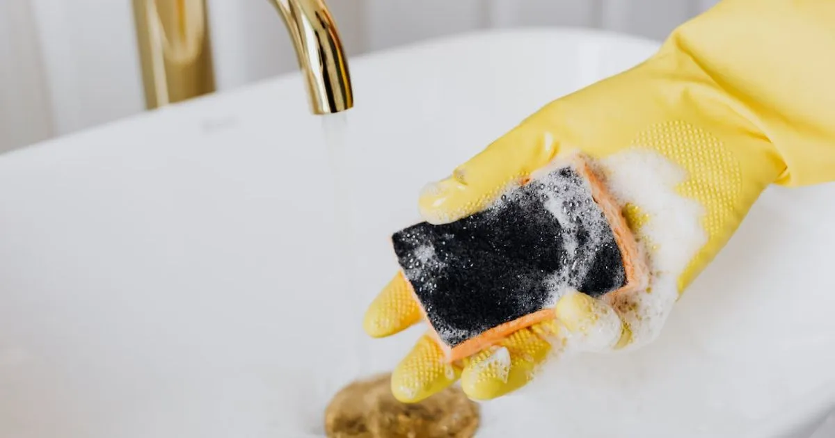 Hand snaking the drain to remove kitchen sink clog